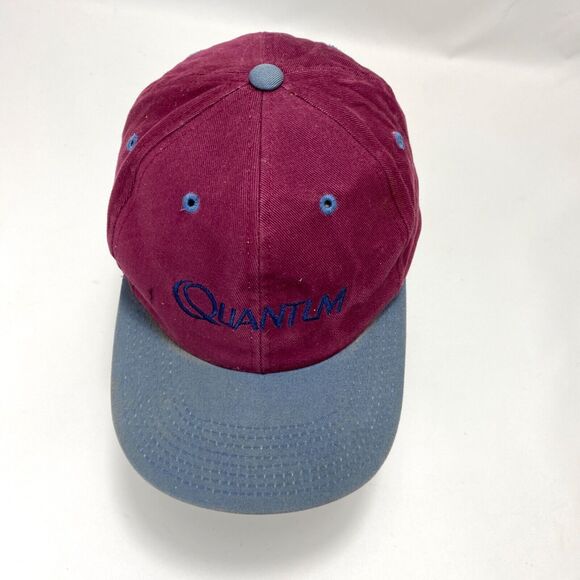 Womens Quantum Energy Series Maroon Red Cap Hat Gray Brim Outdoor Work Chore - Picture 6 of 8